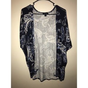 NWOT Dark Blue Bandana Style Cardigan